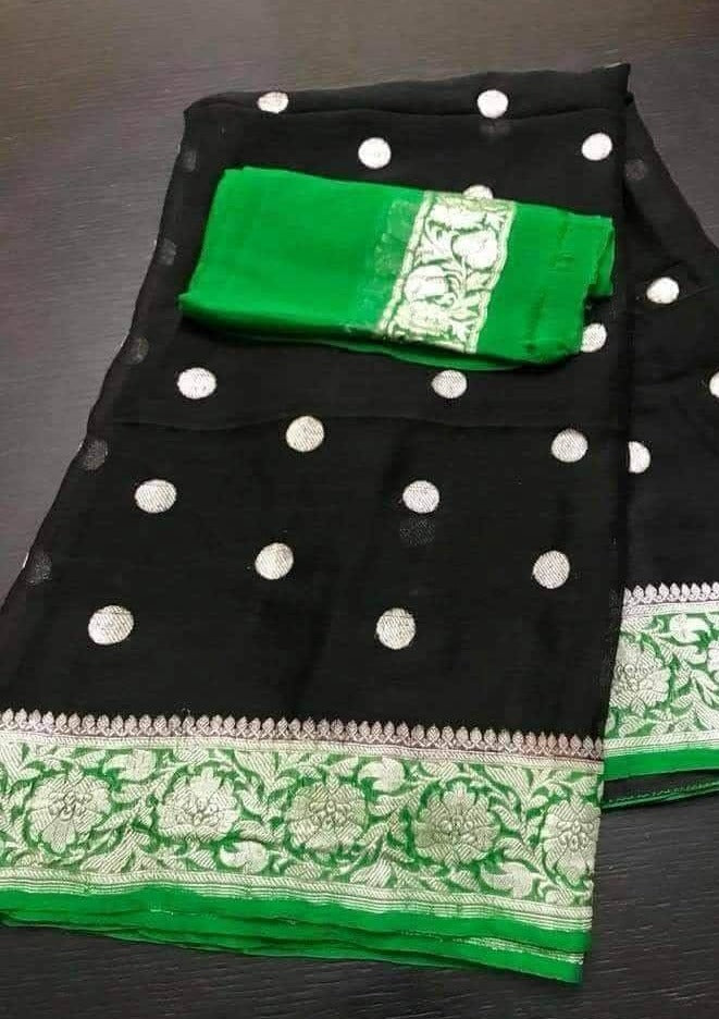 Khaddi georgette Chiffon Banarasi