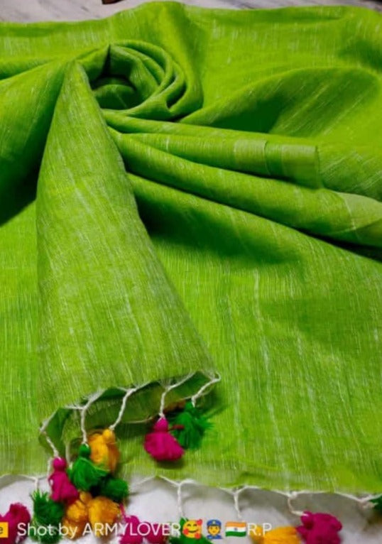 Pure Linen Saree