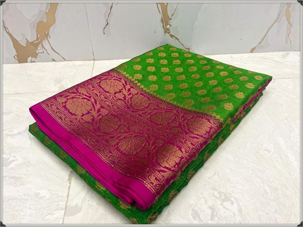 Banarasi Semi Georgette Soft Silk  Saree