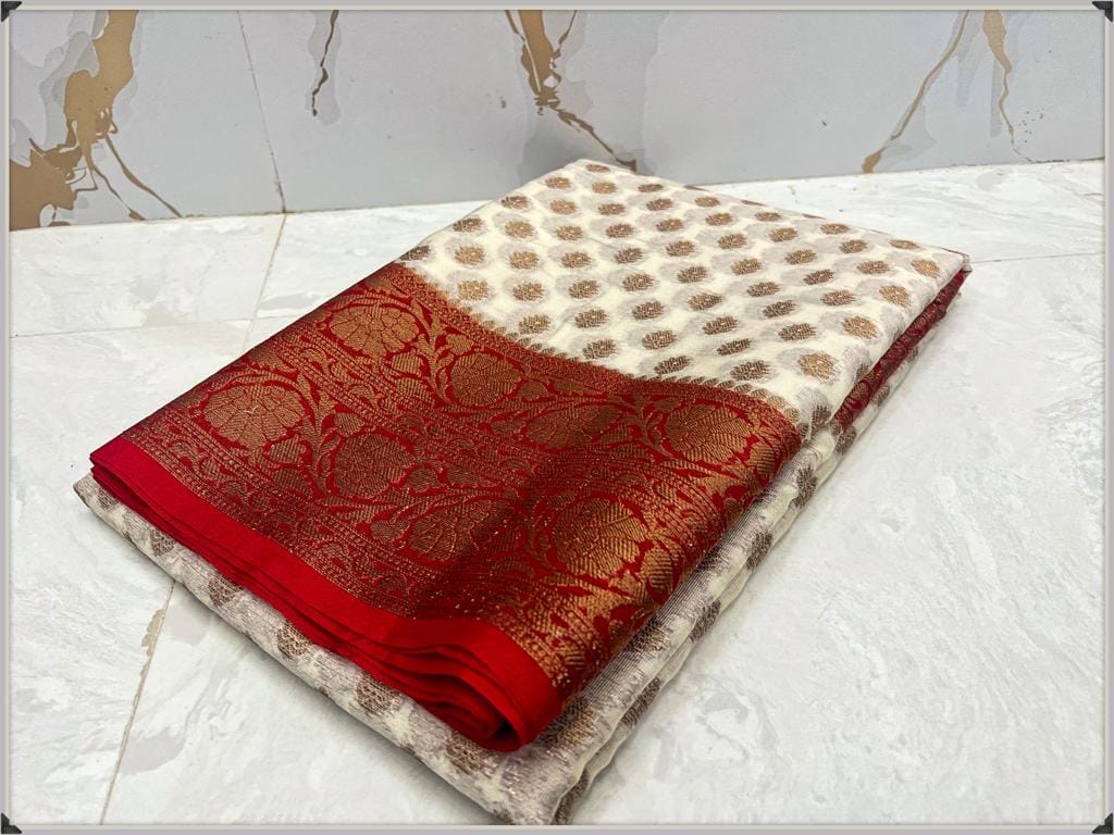 Banarasi Semi Georgette Soft Silk  Saree