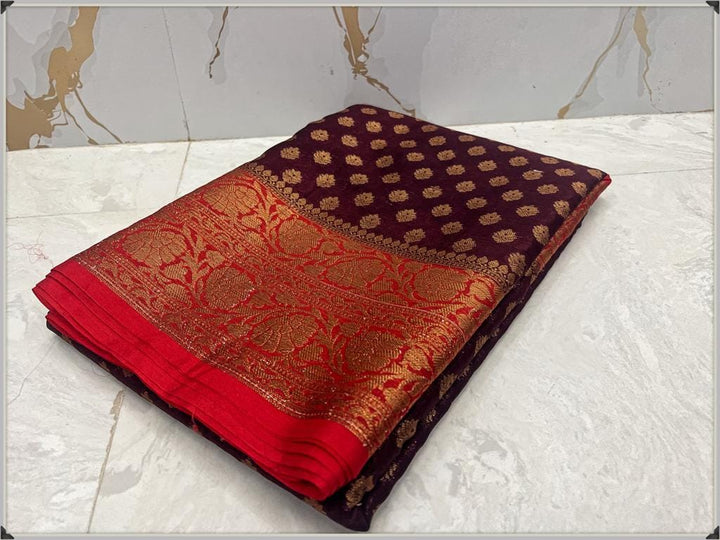Banarasi Semi Georgette Soft Silk  Saree