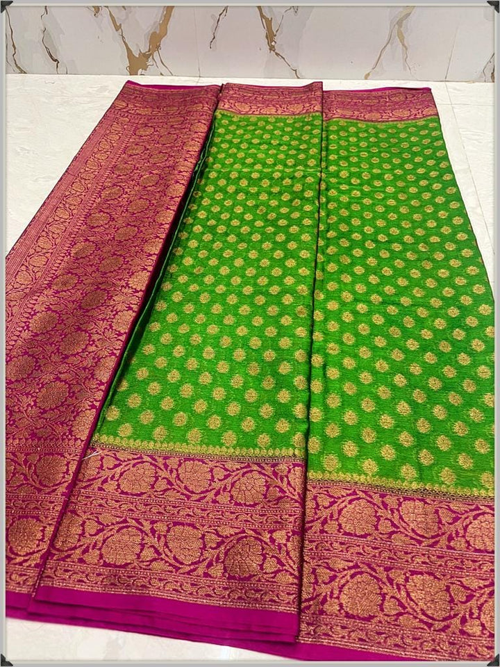 Banarasi Semi Georgette Soft Silk  Saree