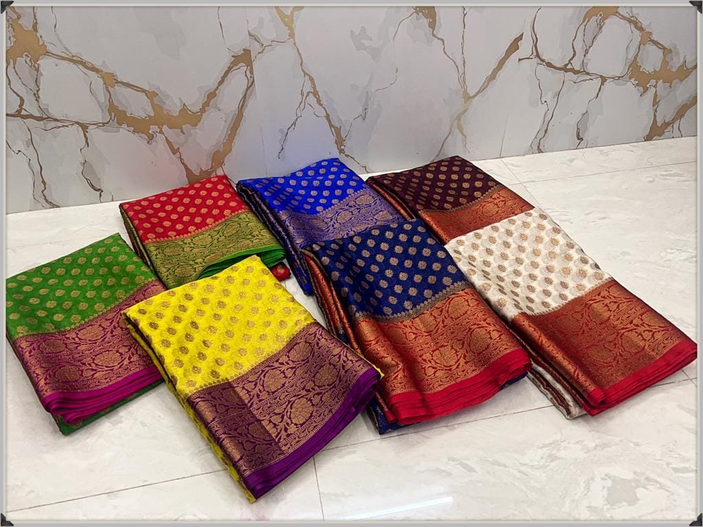 Banarasi Semi Georgette Soft Silk  Saree