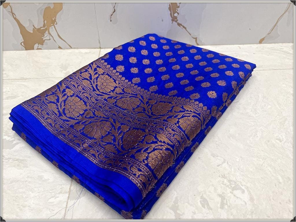 Banarasi Semi Georgette Soft Silk  Saree