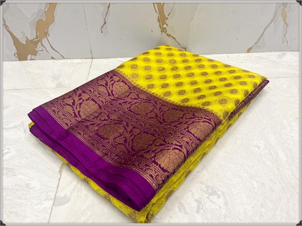 Banarasi Semi Georgette Soft Silk  Saree