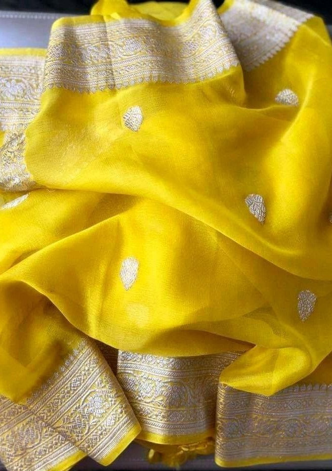 Khaddi Chiffon Banarasi Saree