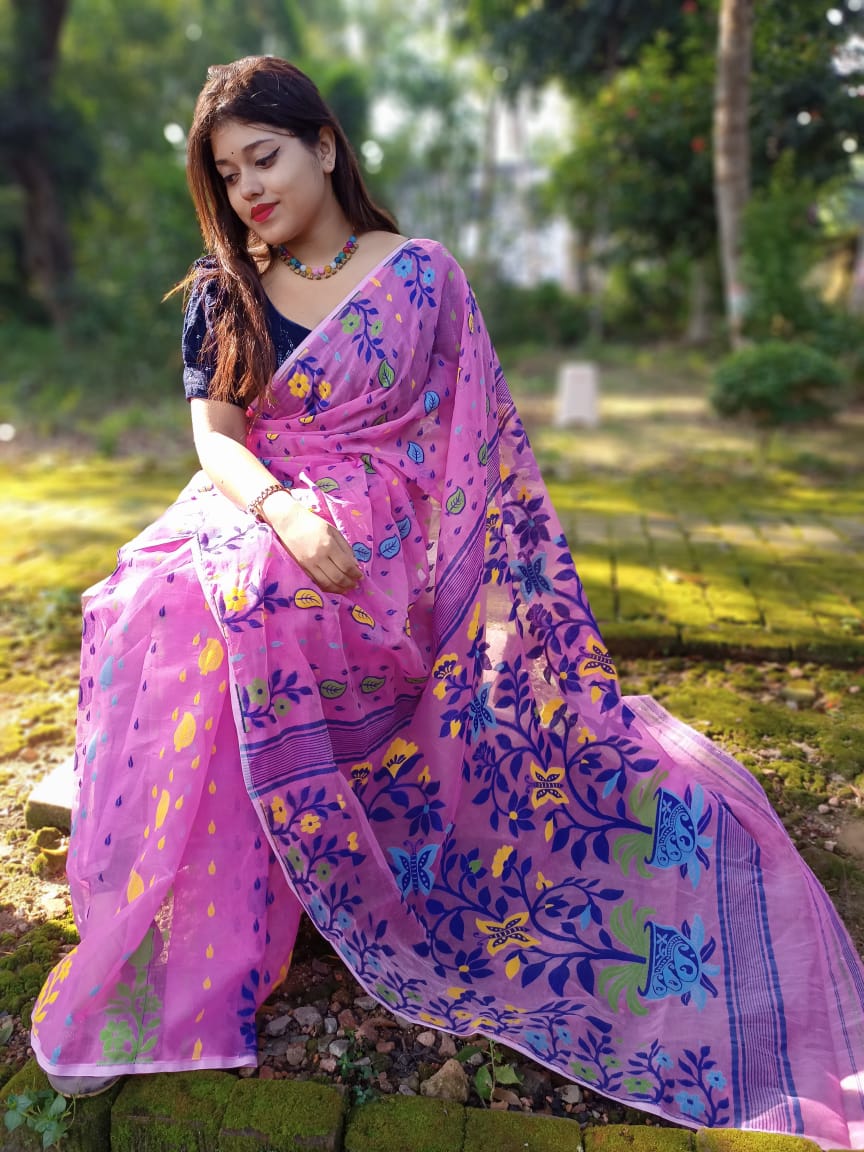 Fuldani Gap Dhakai Jamdani Saree