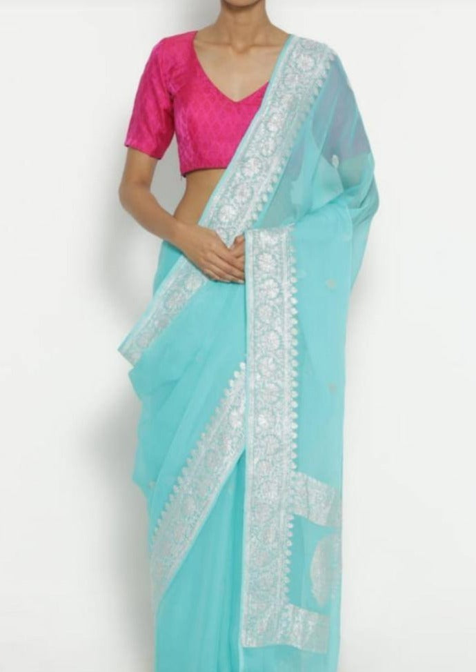 Khaddi Chiffon Handloom Banarasi