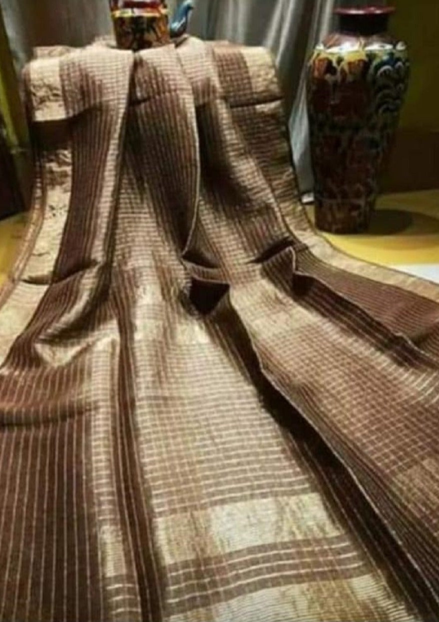 Pure Handwoven Linen Saree