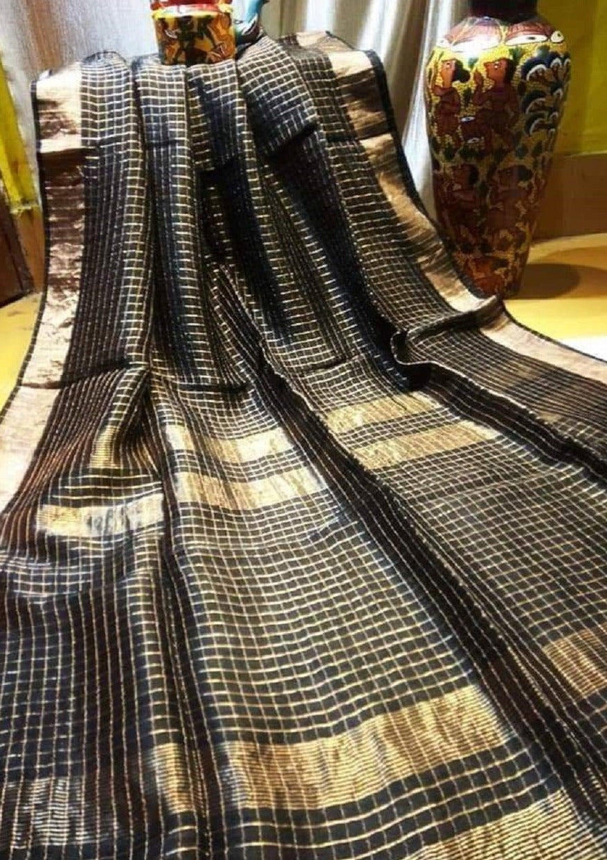 Pure Handwoven Linen Saree
