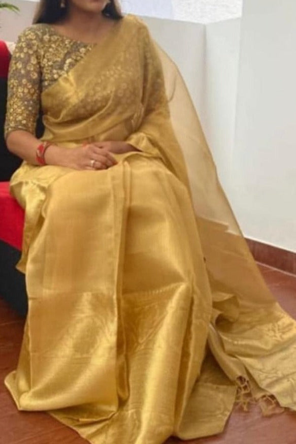 Pure  Banarasi Tissue Kota Saree