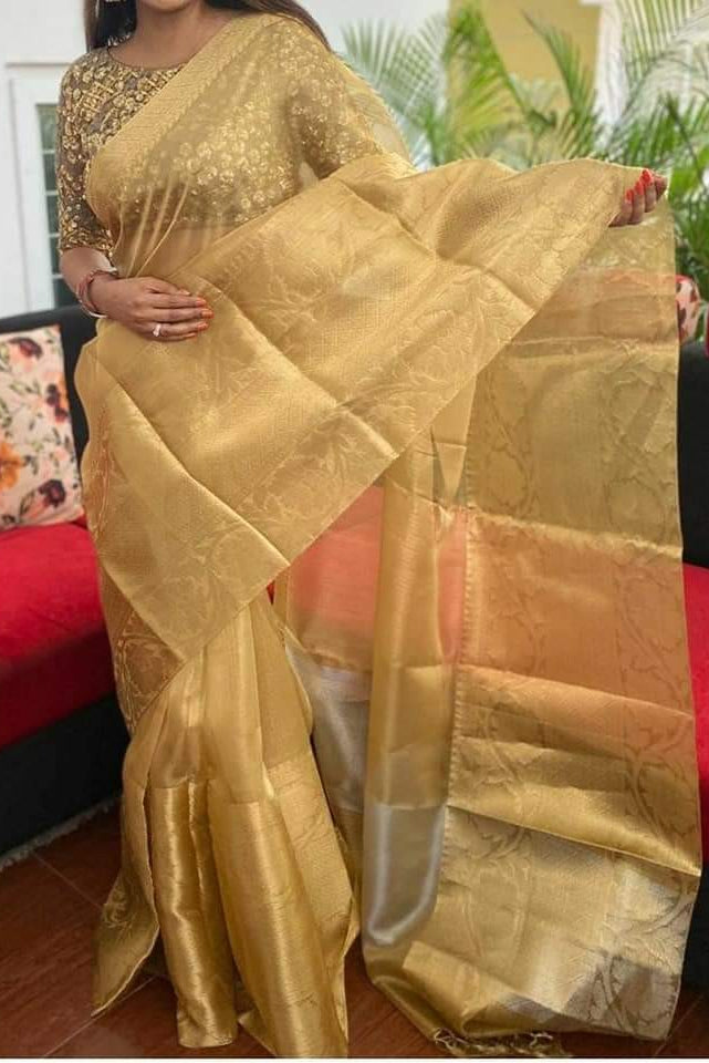 Pure  Banarasi Tissue Kota Saree