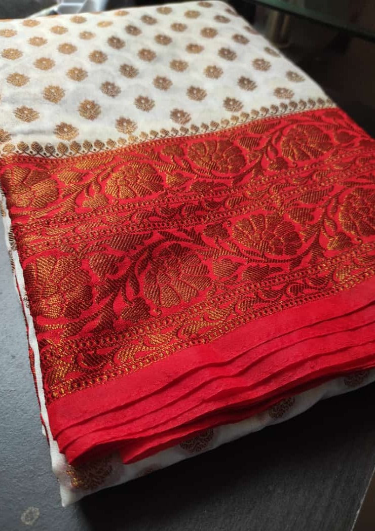 Banarasi Semi Georgette Soft Silk Saree