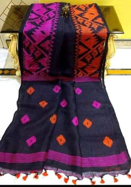 Linen Jamdani Saree