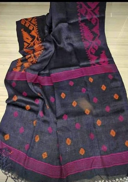 Linen Jamdani Saree