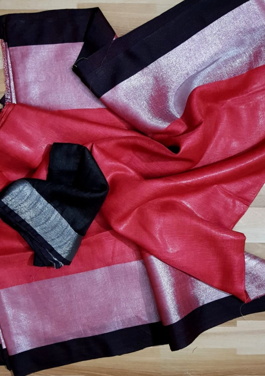 Pure Handwoven Linen Saree