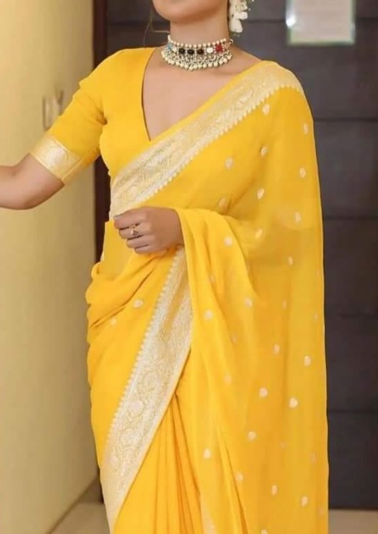 Legacy Of Khaddi Chiffon Pure Banarasi Saree