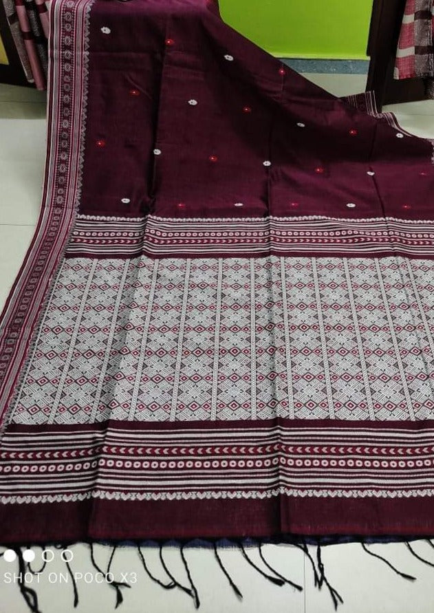 Assam Khadi jamdani saree