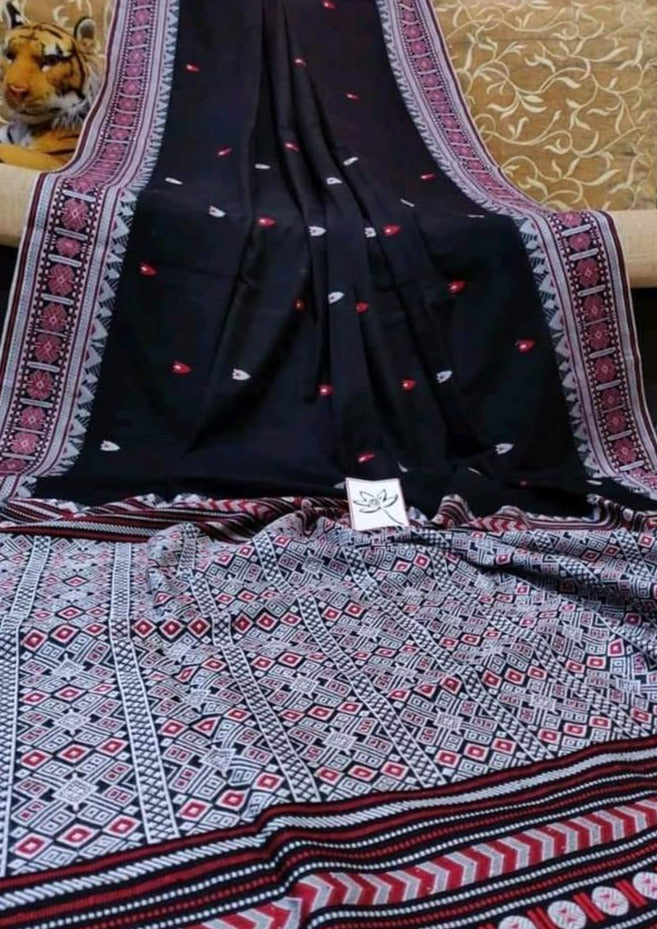 Assam Khadi Jamdani Saree