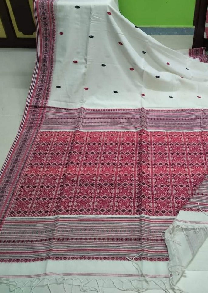 Assam Khadi Jamdani Saree