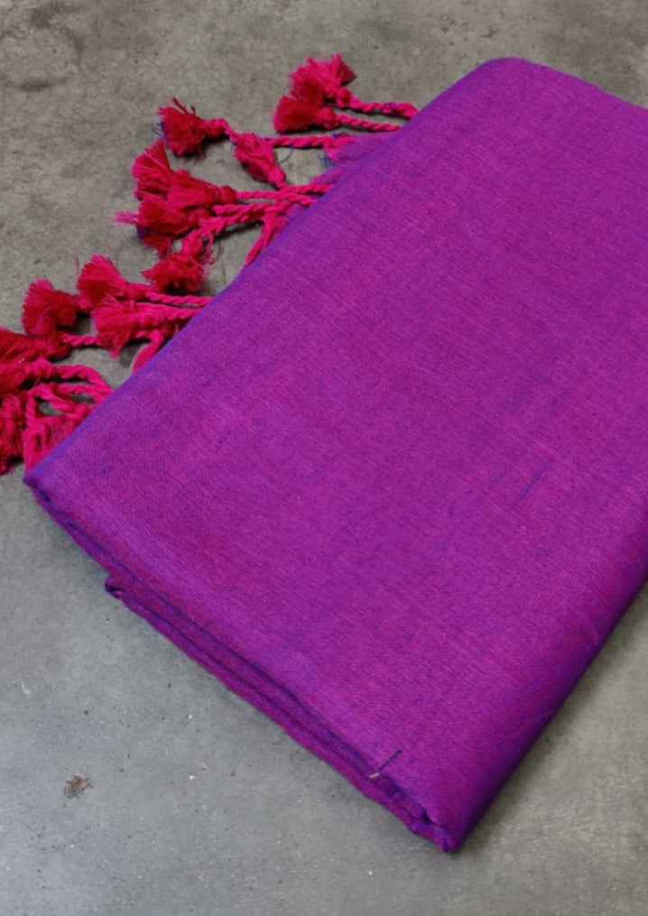 Bengal Khadi Cotton Saree – Monamaar