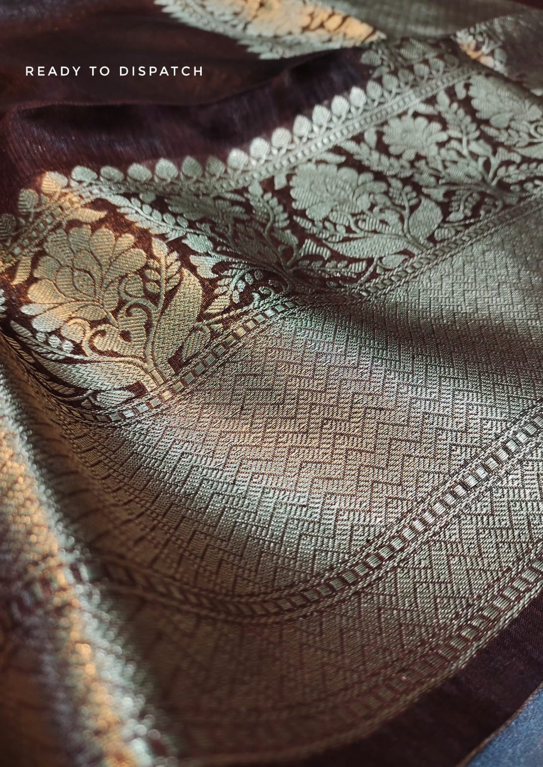 Pure Handwoven Silk Linen Banarasi