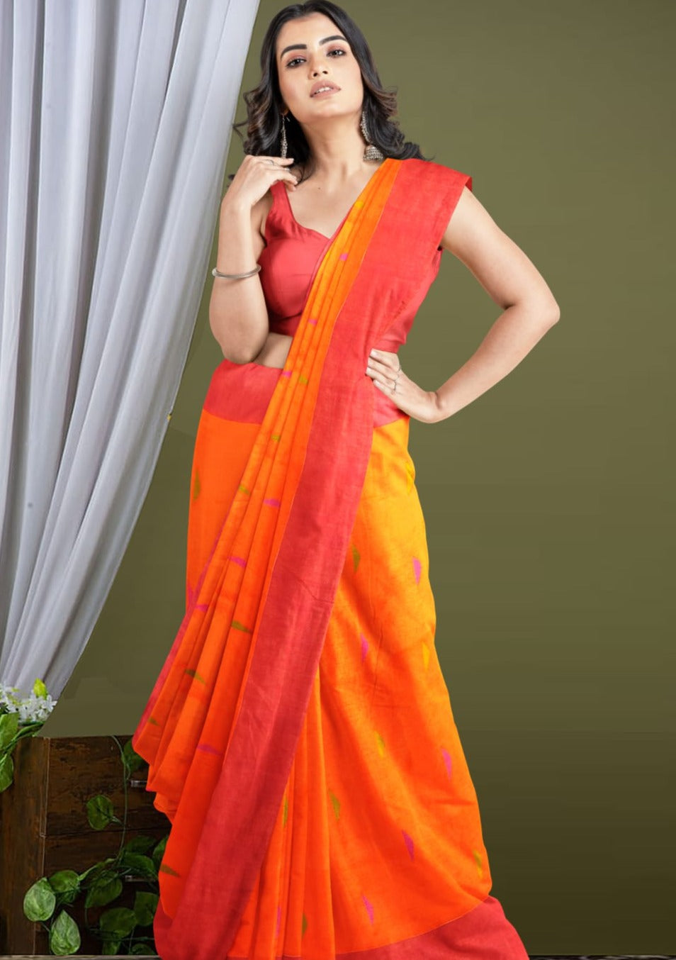 Land Of Bengal Cotton Khadi Saree