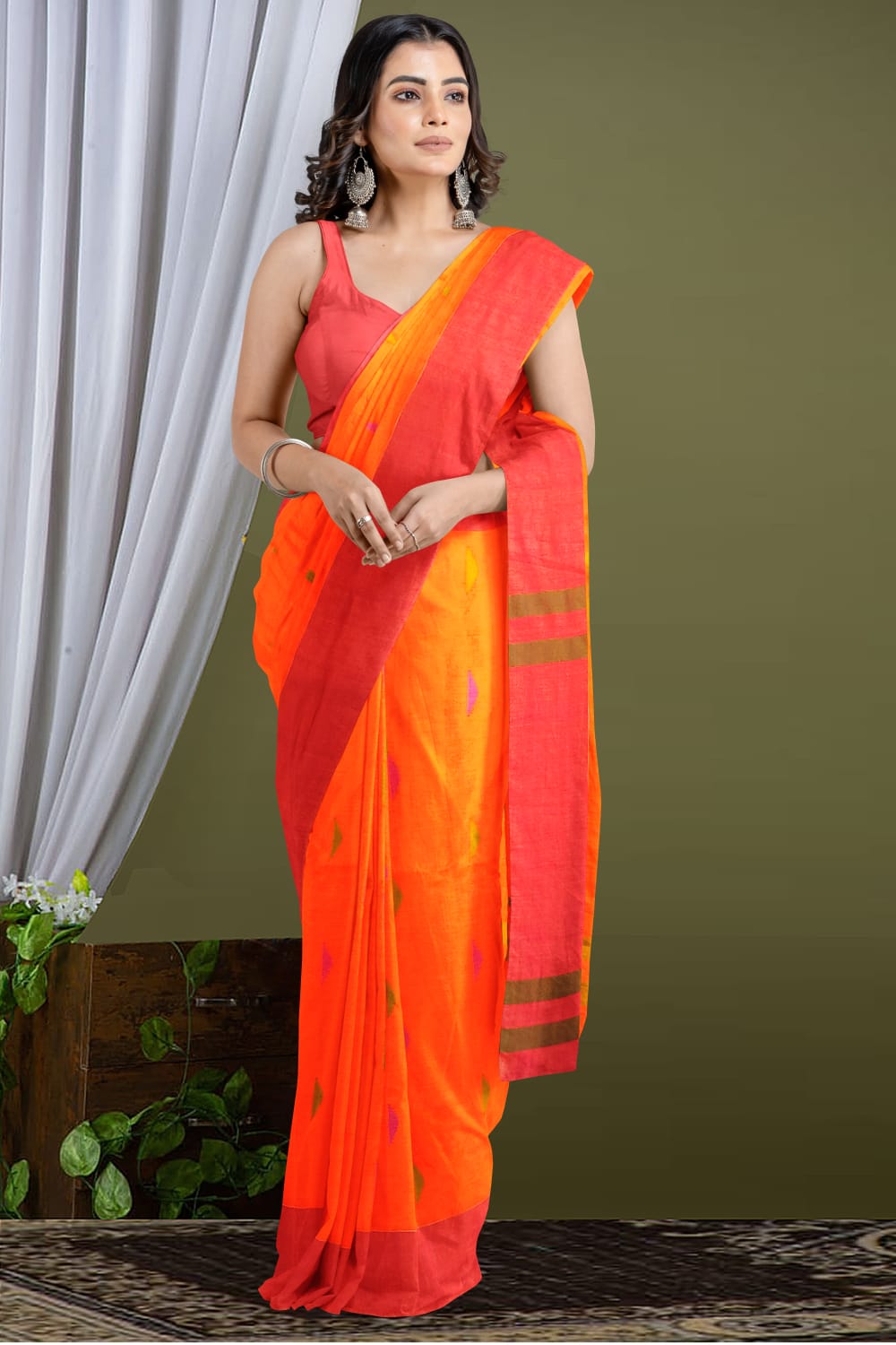 Land Of Bengal Cotton Khadi Saree