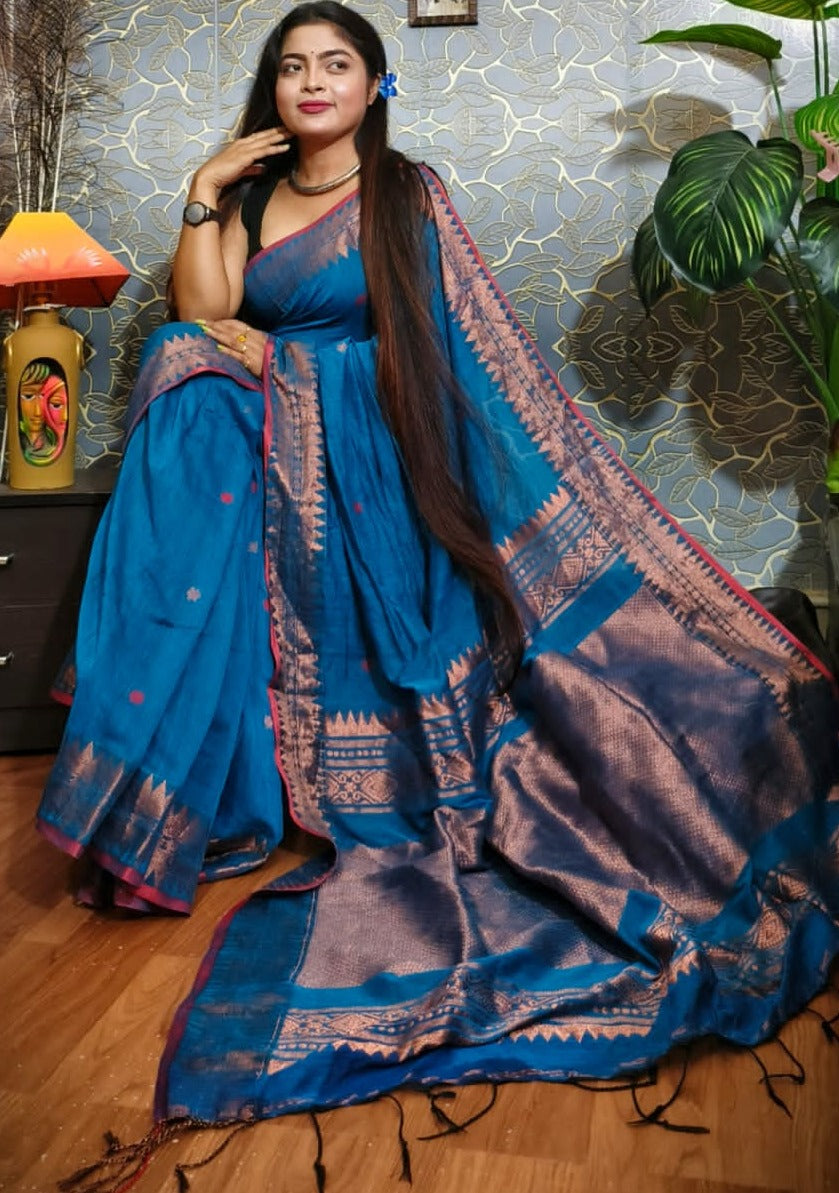Pure Cotton Jamdani Saree