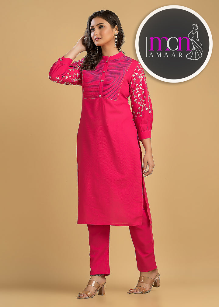 Stay Wavy Cotton Kurti Set