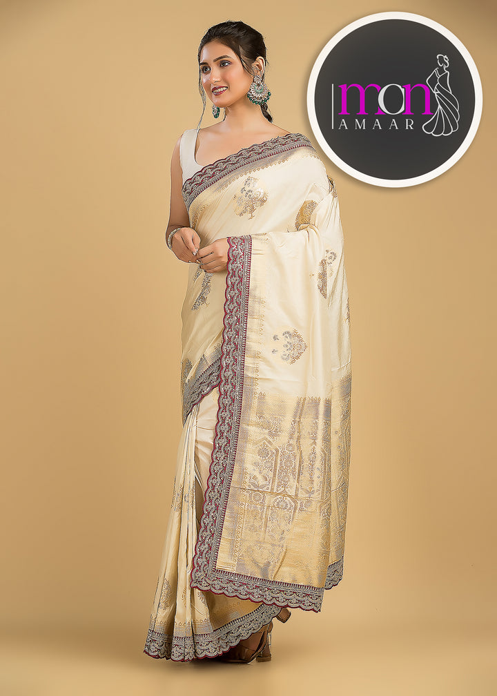 Go With  Banarasi Saree