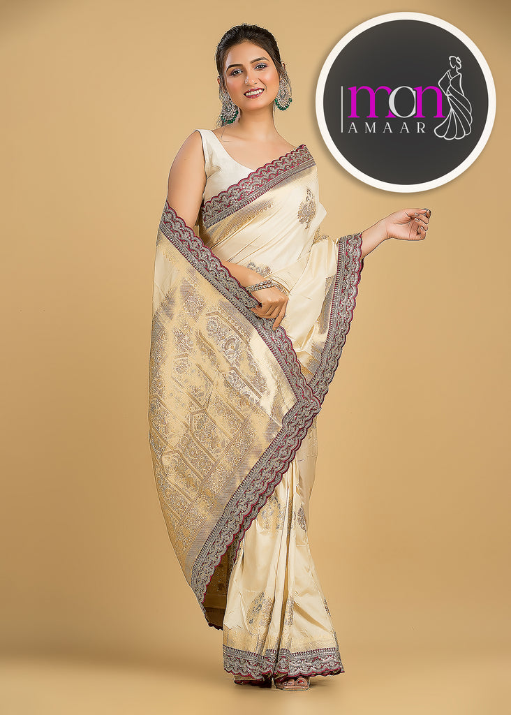 Go With  Banarasi Saree