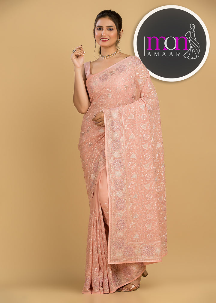 Celebration-A Designer Saree(Pink)