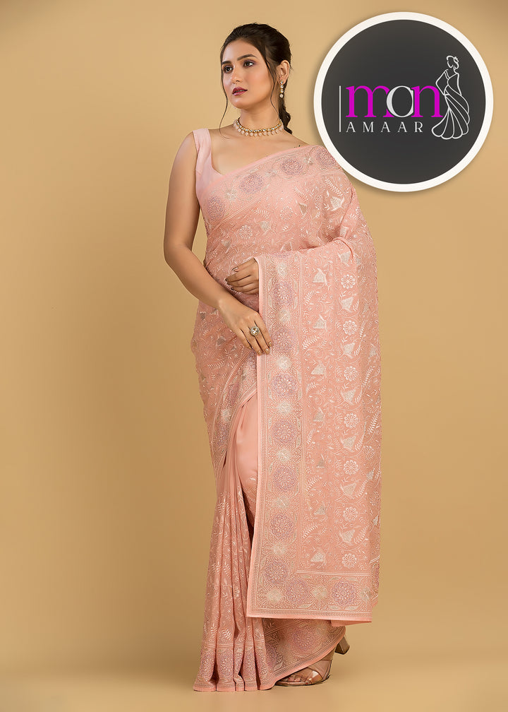 Celebration-A Designer Saree(Pink)