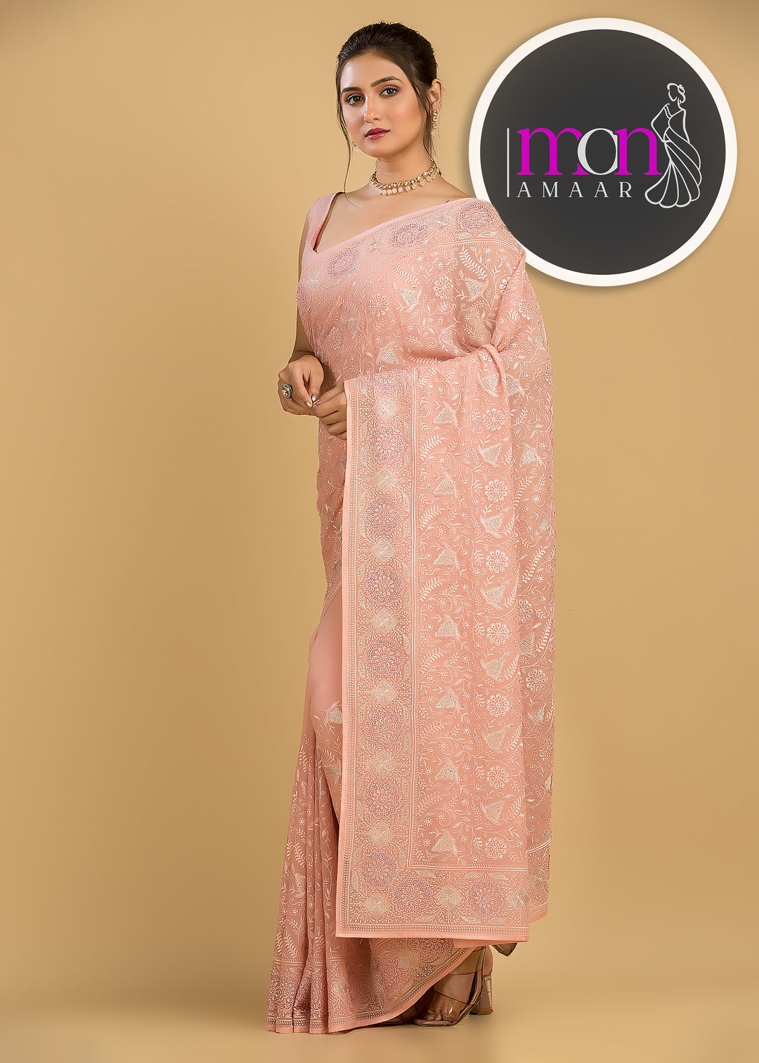 Celebration-A Designer Saree(Pink)