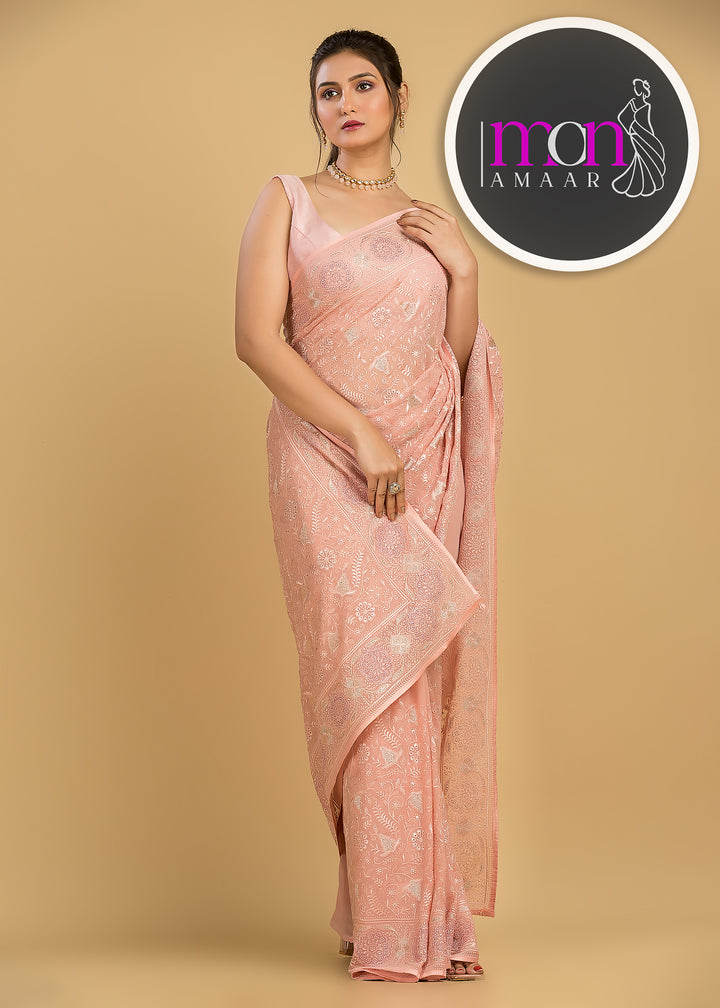 Celebration-A Designer Saree(Pink)