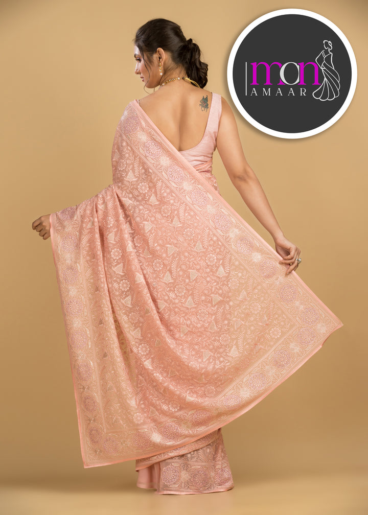 Celebration-A Designer Saree(Pink)