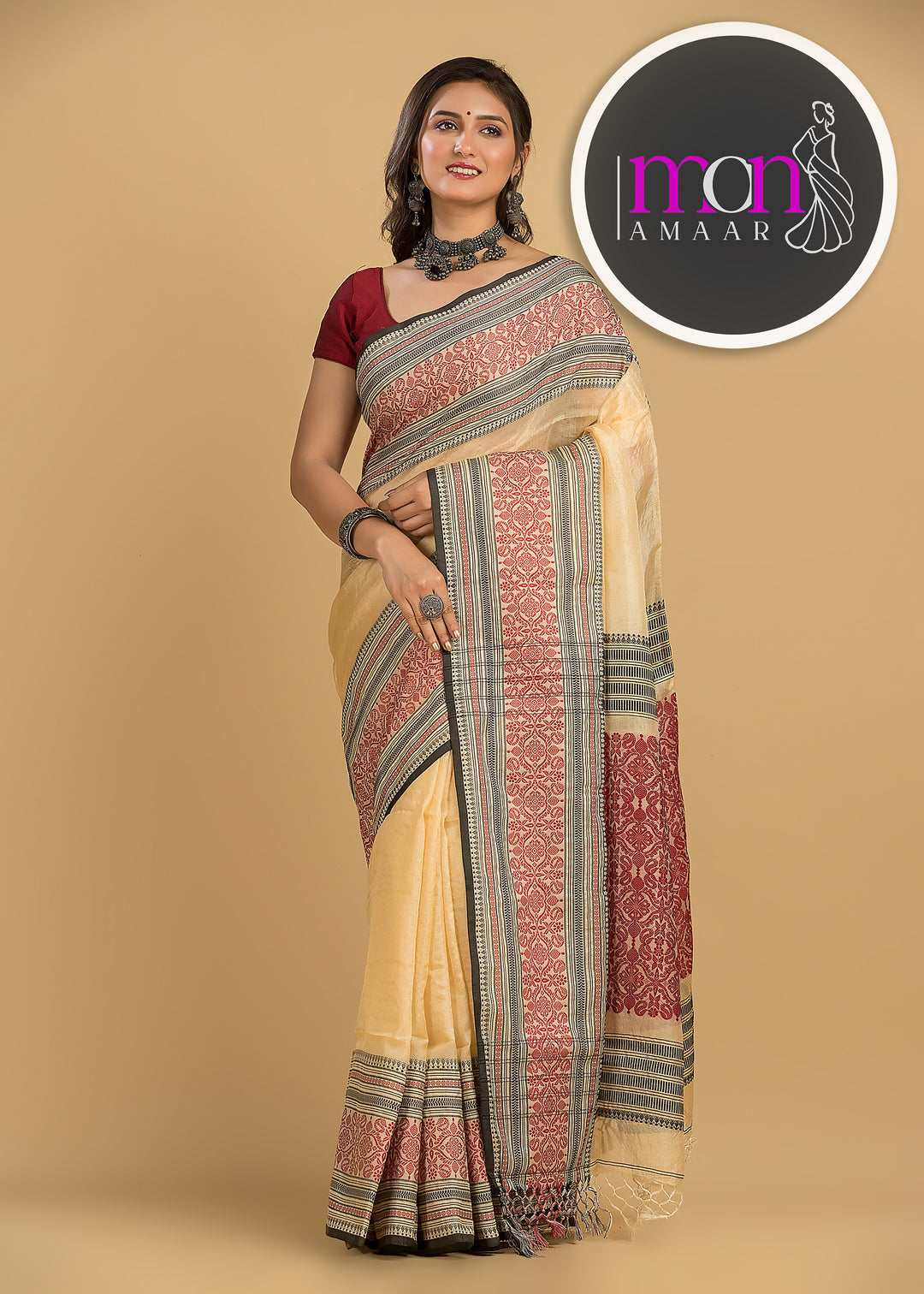 Sterling - The Auspicious Tussar Saree