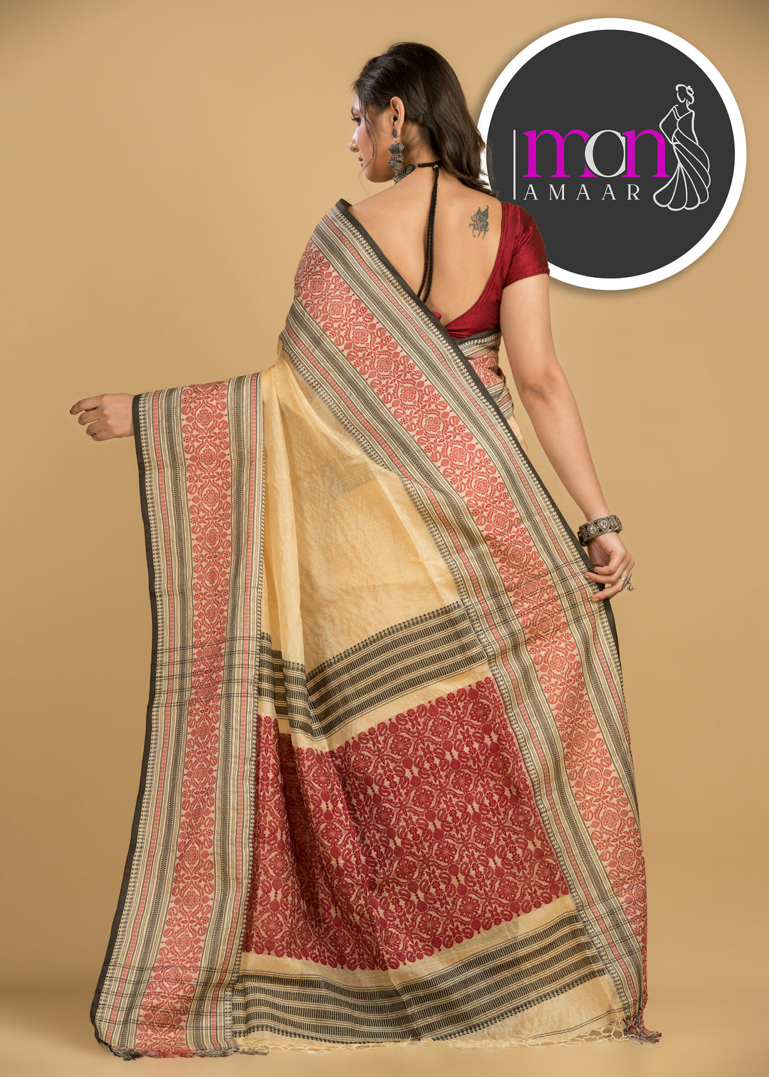 Sterling - The Auspicious Tussar Saree