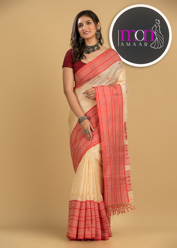 Heart Of Bengal - The Auspicious Tussar Saree