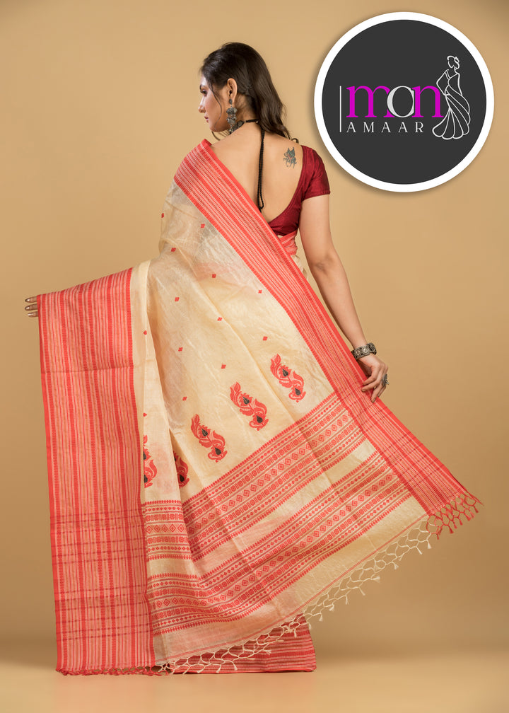 Heart Of Bengal - The Auspicious Tussar Saree