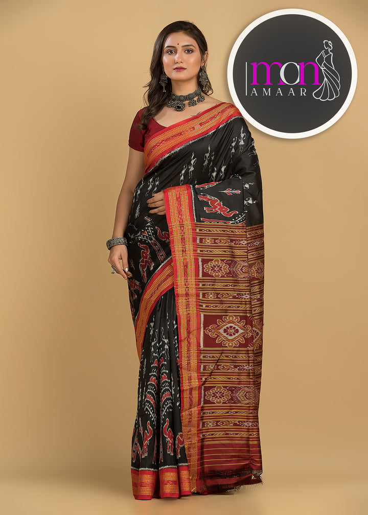 Sambalpure Ikkat Silk Saree (Hand woven Saree)