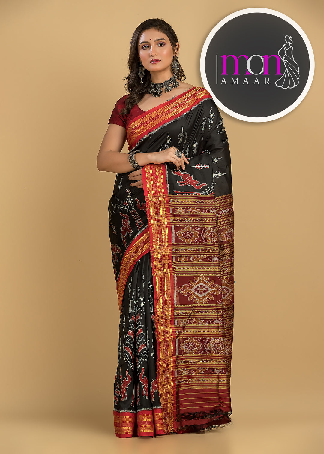 Sambalpure Ikkat Silk Saree (Hand woven Saree)