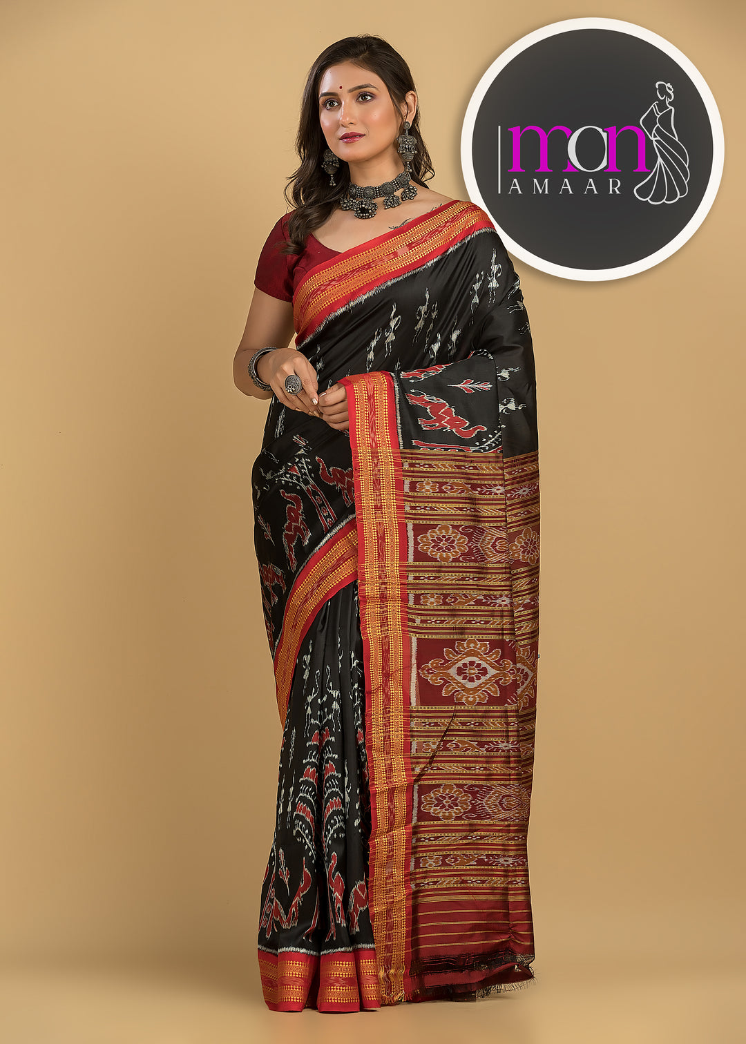 Sambalpure Ikkat Silk Saree (Hand woven Saree)