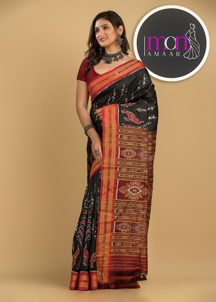 Sambalpure Ikkat Silk Saree (Hand woven Saree)