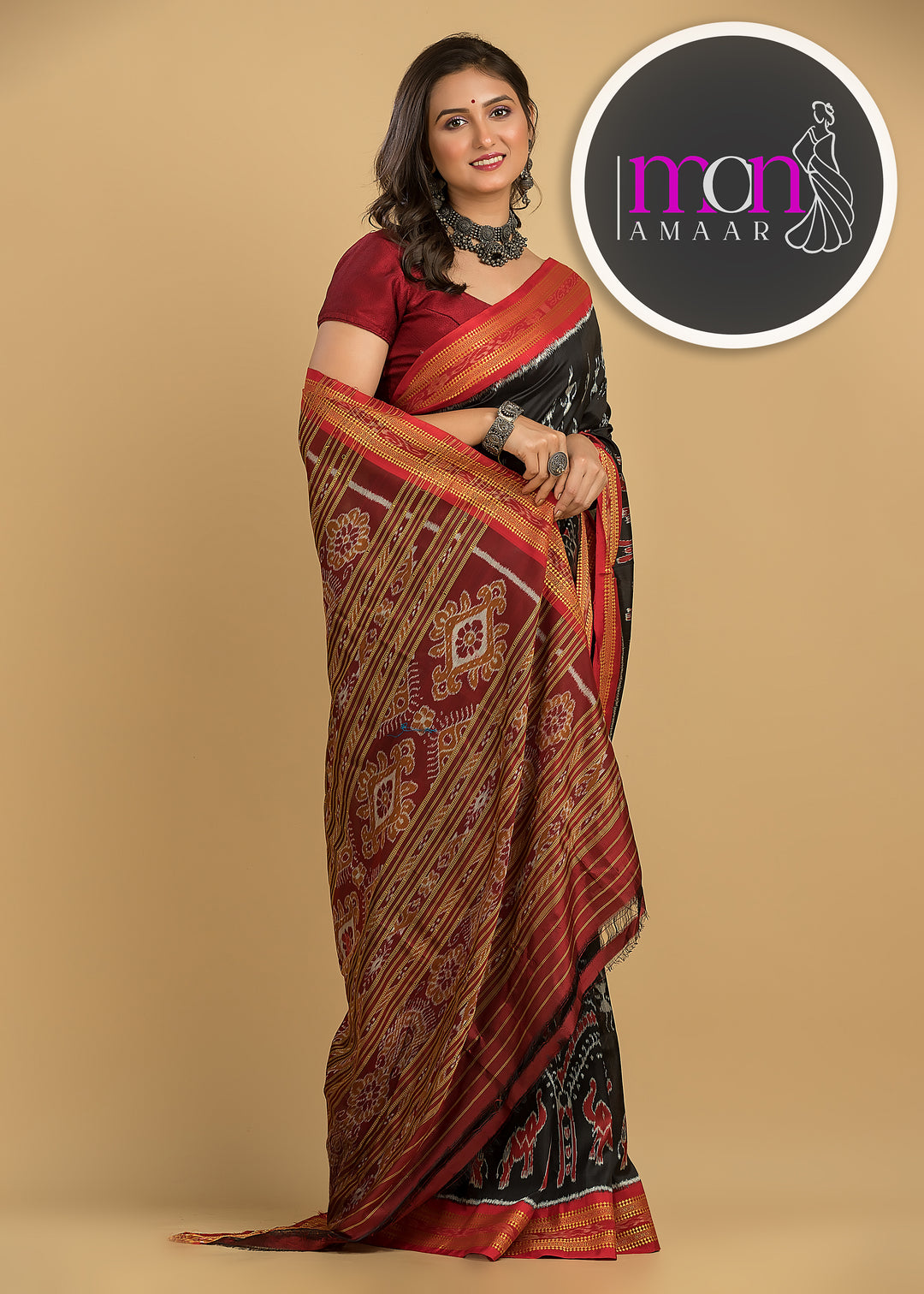 Sambalpure Ikkat Silk Saree (Hand woven Saree)