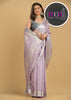 Love For Lavender (Pure Tissue Linen )Hand Work Saree