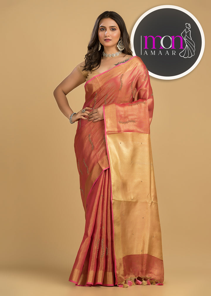 Artistry Glamour ( Pure Tissue Linen Saree)