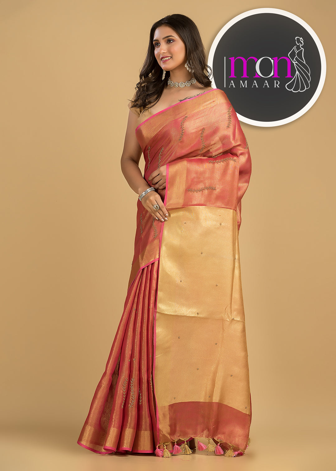 Artistry Glamour ( Pure Tissue Linen Saree)