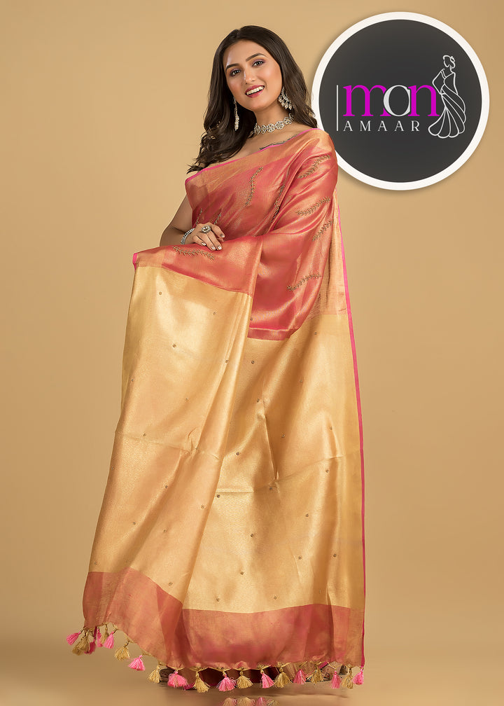 Artistry Glamour ( Pure Tissue Linen Saree)